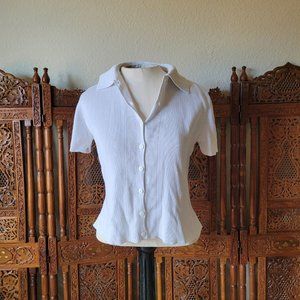 Vintage Island Casuals Cotton Knit Button-down